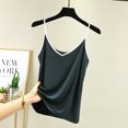 thumbnail image 1 of Spaghetti Strap Tank Tops Women Halter V Neck basic Camis Sleeveless summer loose Camisole plus size FJH, 1 of 7