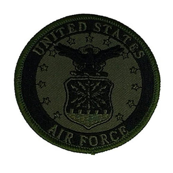 UNITED STATES AIR FORCE LOGO Patch - Subdued OD Green/Black - Veteran Owned Business.