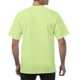 thumbnail image 4 of DPTALR Men's Solid Color Loose Stretchy Round-Neck Short Sleeve Casual Sport T-shirt,Mint Green, XXXXXL, 4 of 6