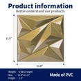 thumbnail image 7 of 33   Wall Panel  for Interior Wall Decor, PVC Textured Wall Panels, 12''x12'' Cover 32.Sq.Ft. Golden, 7 of 7