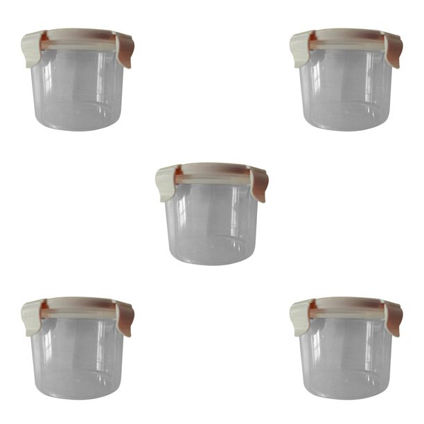 Advancent Hebilla de plástico PP transparente, latas selladas, soportes redondos para tanque de almacenamiento de cereales, contenedores de cocina Type5 NO5 Advancent CBP055777