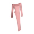 thumbnail image 5 of Gamivast Maxi Dress for Women Scoop Neck Long Sleeve High Slit Tunic Top Longline Shirt Style Casual Outfits Streetwear Fashion Side Split Dress Wear, 5 of 5