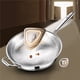 thumbnail image 5 of Titanium Hammered Pan Pro con tapa, sartén Nutri de titanio antiadherente resistente a los arañazos for cocinar, 5 of 7