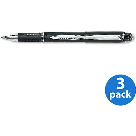 Uni-ball Jetstream Ballpoint Stick Pen, Black Ink, Bold, 3 Count