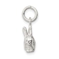 thumbnail image 2 of 925 Sterling Silver Solid Polished Rabbit Charm 12x12mm Wide Pendant Necklace for Women - 2.2 Grams, 2 of 5