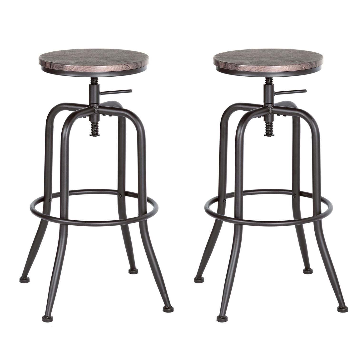 Homy Casa Set of 2 Pub Stools with Adjustable Height for Bar Tables and Home Kitchens