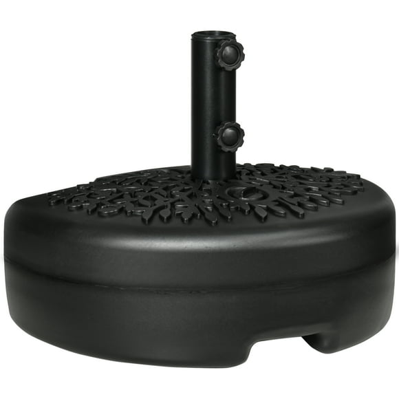 Outsunny Half Round Umbrella Base Sand or Water Filled, Black