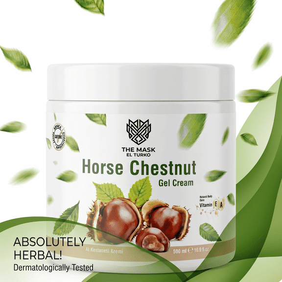 Horse Chestnut Gel Cream – Herbal Skin Care Gel for Legs & Body (500ml/16.9 Fl oz)