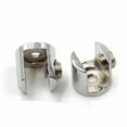 thumbnail image 2 of 10pcs Polished Chrome Glass Shelf Support Clamp Brackets for 6-12mm Shelves, 2 of 4
