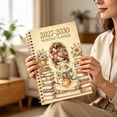 thumbnail image 4 of QISIWOLE Yellow 2027-2030 Monthly Planner Notebook with Reading Girl Cover, 5.8x8.3in Spiral Bound Agenda for Women, 5 Year Calendar Planner with Monthly Tabs, Learning Office Supplies, 4 of 7