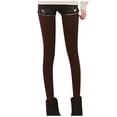 thumbnail image 1 of Gibobby Mujeres Pantalones Térmicos Leggings Pantalones gruesos de lana de terciopelo de, pantalones ajustados, pantalones cálidos de invierno para mujer(Café,Talla única), 1 of 5