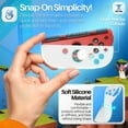 thumbnail image 2 of Joycon Case for Nintendo Switch - Silicone Joy Con Case for Nintendo Switch & Switch Oled - Protective Switch Controller Case Cover with Thumb Grip Caps for Nintendo Switch Joycon (Neon White), 2 of 7