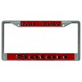 thumbnail image 1 of Not Today Satan Chrome License Plate Frame, 1 of 1