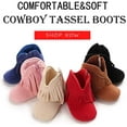 thumbnail image 2 of Baby Girls Cowboy Tassel Boots Side Zipper Moccasins Soft Bottom Non-Slip Toddler Shoes, 2 of 6