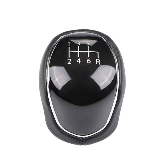 VIVIDCRAFT 5/6 Speed Gear Shift Knob for Transit Tourneo, Custom Connect 6 AU Speeds S-Max, Mondeo IV, Mk4 S-MAX C-MAX Kuga - PU Leather & Plastic, Black