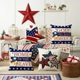 thumbnail image 2 of 4th of July Pillow Covers 16x16 Inch Set of 4 Patriotic Good Bless American Star Outdoor Decorative Pillow Covers Fourth of July Cushion Case Independence Memorial Day Home Sofa Porch Decoration, 2 of 6