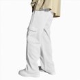 thumbnail image 4 of Tween Sweatpants For Boys 5-15 Years Wide Leg Sweatpants Soft Active and Basic Open-Bottom Baggy Pants with Pockets Big Kids White Sweatpants Size 10-11 Years, 4 of 7
