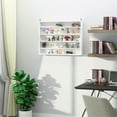 thumbnail image 4 of 5-Tier Display Cabinet, Glass Display Case with 2 Doors and Adjustable Shelves, Wall-Mounted Display Cabinet, White, 4 of 6