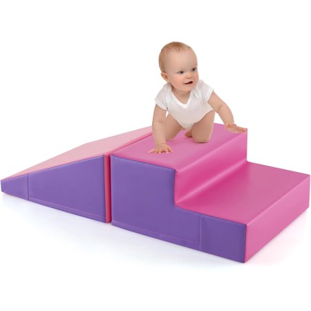 OLAKIDS Climbing Toys for Toddlers Indoor Baby Foam Climbing Blocks Soft Play Set with PU Leather Kids Climb and Crawl Playset Sliding Activity Structure Gym Playground Climber