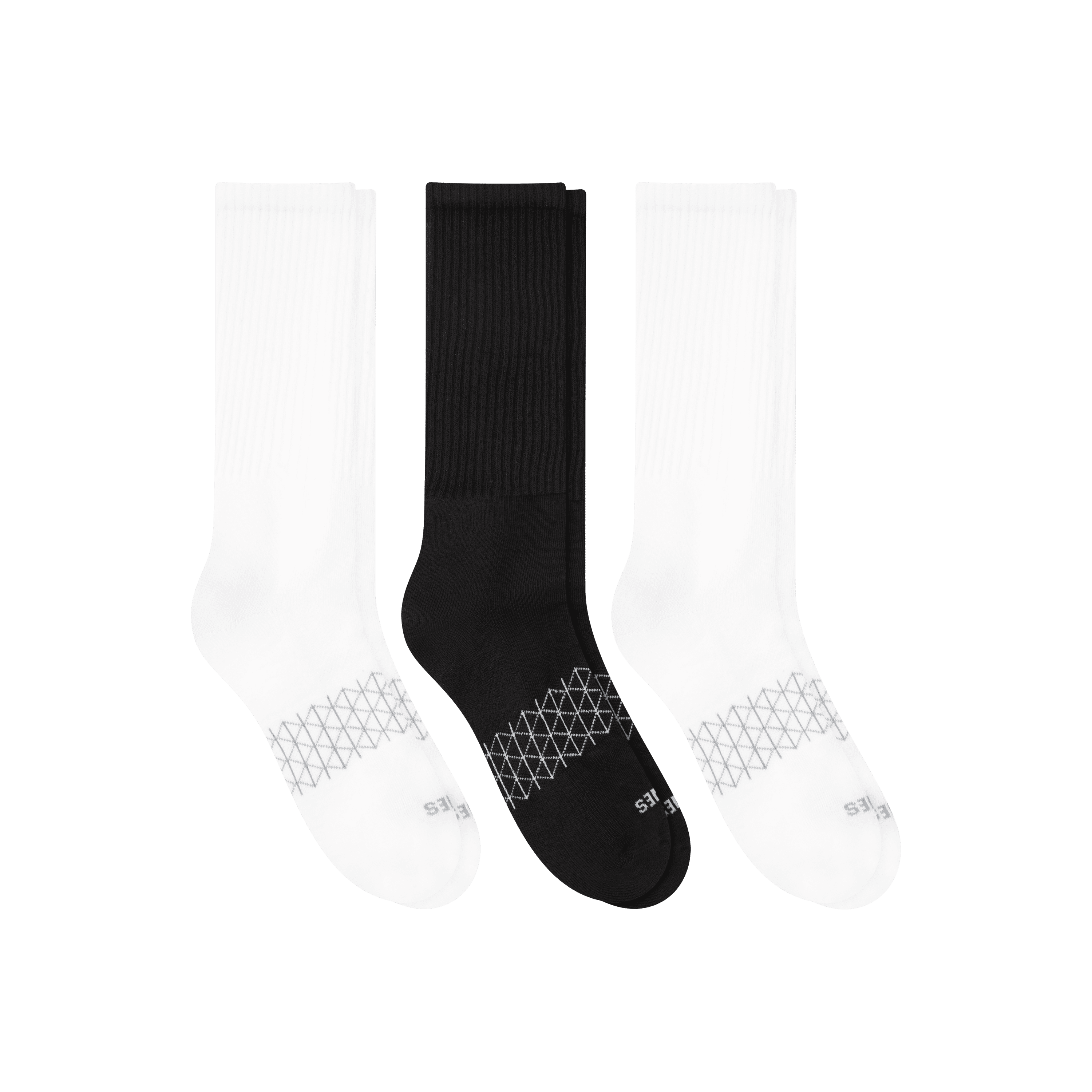 Hanes Mens Absolute Comfort Cushioned Crew Socks, 3-Pairs