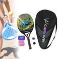 thumbnail image 1 of Colaxi Beach Tennis Racket Beach Tennis Racquet for Kids Portable Lightweight Carbon Fiber Beach Tennis Paddle with Bag for Backyard Blue, 1 of 8