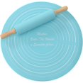 thumbnail image 1 of Rolling Pin With Silicone Baking Mat - Silicone Rolling Pin Kneading Pad Set - Non Stick Baking Roller Set - Dough Rolling Pins Set For Fondant, Pasta, Dough, 1 of 1