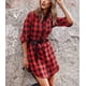 thumbnail image 4 of Camisa de manga larga a cuadros para mujer, camisa a cuadros, blusa de verano, camisa casual, 4 of 7