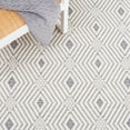 thumbnail image 6 of SAFAVIEH Marbella Lorelle Diamond Runner Rug, Ivory/Grey, 2'3" x 9', 6 of 10