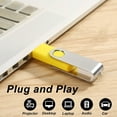 thumbnail image 2 of 10 Pack USB Flash Drives USB 2.0 Thumb Drive Bulk Pack Swivel Memory Stick Fold Storage Jump Drive Zip Drive-10 Pack Yellow, 2 of 2