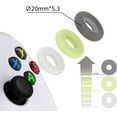 thumbnail image 2 of PlayVital 3 Pairs Silicone Aim Assist Target Motion Control Precision Rings for ps5, for ps4, for Xbox Series X/S/One / 360, for Switch Pro, for Steam Deck - Clear Black White & Glow in Dark Green, 2 of 7