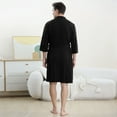 thumbnail image 7 of Robes for Men, PUTUO Mens Robe, Lightweight Soft Spa Nightgowns Pajamas for Men with Pockets, Black, 7 of 7