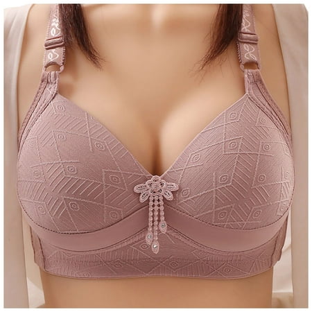 BYHONG Comfortable Seamless Full Coverage Bra for Women Wireless Bras with Soft Support Regular and Plus Size Khaki 42