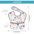thumbnail image 4 of Susaid Scandinavian Alphabet Print Bibs for Babies Toddlers Adjustable Waterproof Free Soft Durable Bibs for eating with Large Pocket Food Catcher, 4 of 8