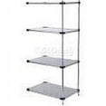 thumbnail image 6 of Nexel 5 Tier Solid Galvanized Steel Shelving Add-On Unit, 36"W x 18"D x 74"H, 6 of 6
