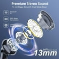 thumbnail image 4 of Earbuds Wireless Bluetooth Noise Cancelling with LED Display 54 Hrs Playtime Deep Bass Stereo In-Ear Headphones IPX7 Waterproof for iOS Android Phones, 4 of 8