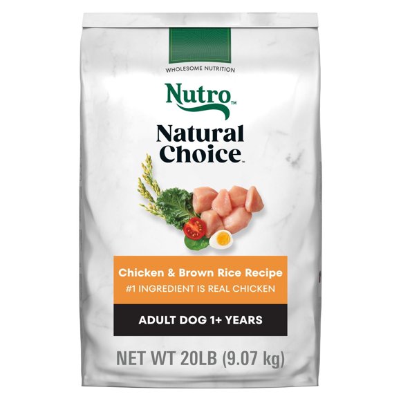 Nutro Natural Choice Nourriture Sèche pour Chien Adulte Recette au Poulet & au Riz Brun 9.07kg