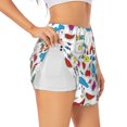 thumbnail image 3 of Lsque Summer Printed Women's Running Shorts with Liner Pockets,Elastic Quick Dry Workout Athletic Gym Yoga Shorts,Womens High Waist Shorts-Small, 3 of 9