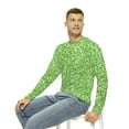thumbnail image 1 of Abstract Tapered Sparkling Green Fashion Design Men's Long Sleeve AOP Shirt, 1 of 7