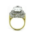 thumbnail image 3 of Women's Stainless Steel Two Toned 14.5 Ct Oval Crystal Cocktail Fashion Ring Size 6, 3 of 5