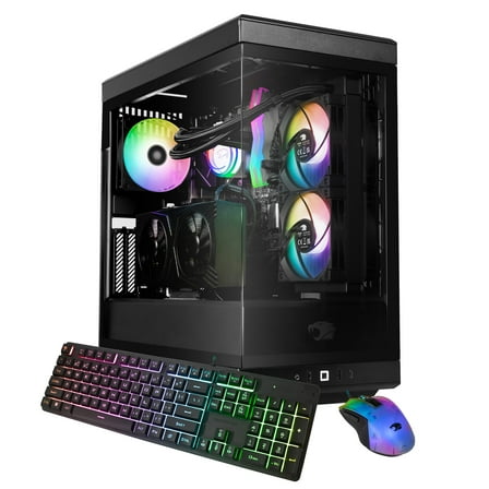 iBUYPOWER Y40 PRO Black Gaming PC Desktop Computer AMD Ryzen 7 7800X3D CPU, NVIDIA GeForce RTX 5070Ti 16GB GPU, 32GB DDR5 RGB RAM, 2TB NVMe SSD, Windows 11 Home, Keyboard, Mouse - Black Y40BA7N57T01