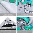 thumbnail image 4 of Children's Bath Cape Children's Bath Poncho Children's Bath Towel Hooded Beach Towel Cute Patterns Multiple Use for Children 2-8 Years Old (Light Blue, 4 of 5