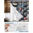 thumbnail image 3 of No Hook Cloth Fabric Shower Curtain with Snap in Liner, Coastal Conch Waterproof Shower Curtains Set with See Through Top Window, Ocean Starfish Seagrass Retro Watercolor Bath Curtains Shower 36"x78", 3 of 6