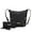 Black, variant on Lux Vegan Leather Women Hobo Bag with Wallet Bag 2 pcs by Mia K - Light Grey