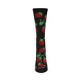 thumbnail image 2 of MeMoi Women's Strawberry Vines Bamboo Crew Socks - Womens - Female, 9-11, Black, 2 of 3