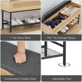 thumbnail image 5 of Kselythan Storage Bench Organizer For Entryway Natural Rattan 40 Inch Storage Chest Rectangular Bench Storage Rack With Foam Pad Seating Cushion For Bedroom Living Room Hallway, 5 of 9