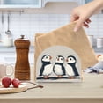 thumbnail image 2 of Yayeee Napkin Holder for Table Kitchen Paper Tissue Organization, Three Cute Little Puffin, 2 of 8
