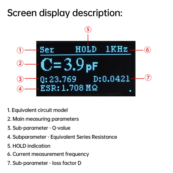 M181 Digital LCR Tester Machine Kit High Precision Inductance Resistance Measure Meter Capacitance Meter DIY Module