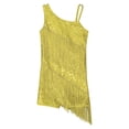 thumbnail image 3 of Sywiyi Girls Shiny Diamonds Tassel Fringe Latin Jazz Dance Dress Salsa Samba Rumba Cha Cha Tango Gold 12, 3 of 5