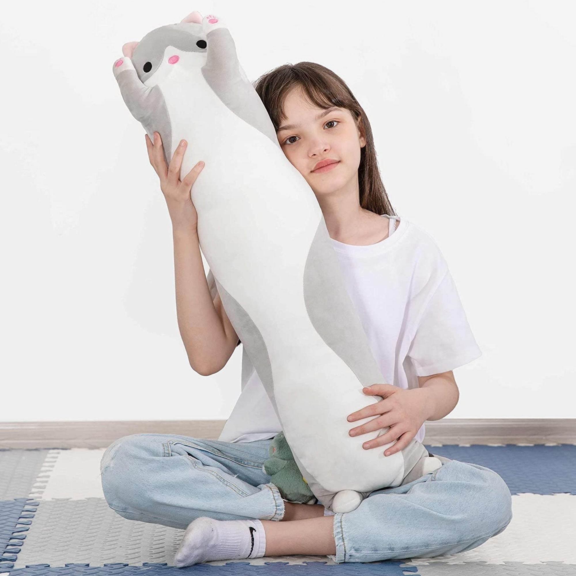 MorisMos Giant Cat Stuffed Animal Long Pillow Plush Toy 35.4