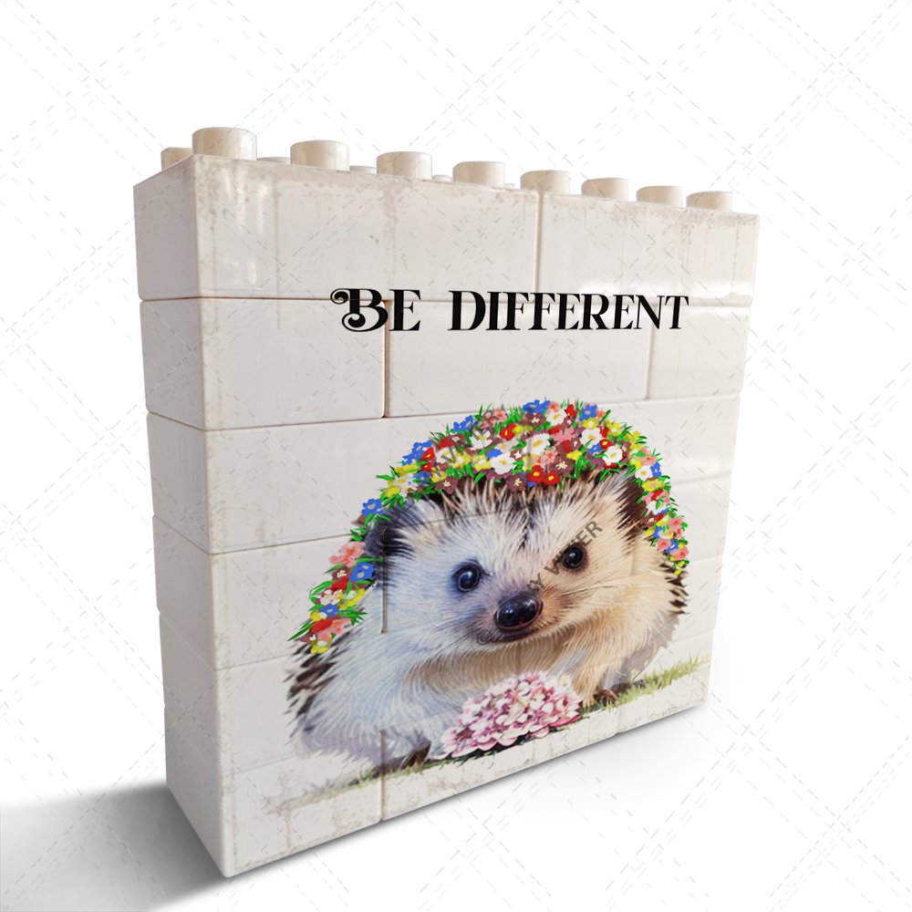 Hedgehog Woodland Animals Art Print, Adorable Hedgehog Art Painting,Cartoon Inspirational Forest Animal Picture for Kids Room Nursery Decor, Birthday Christmas Housewarming Gift